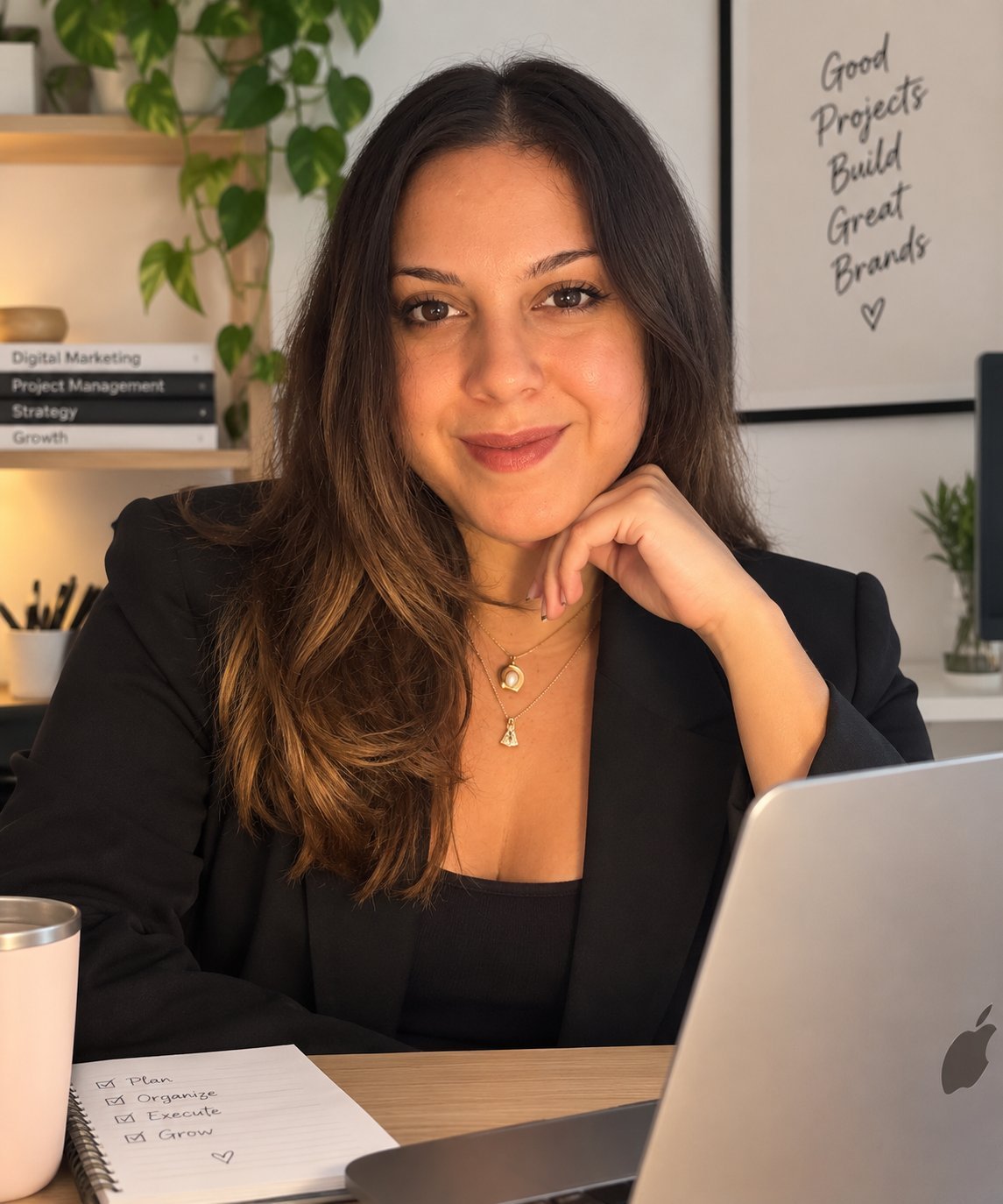 Patricia Lugo at her desk