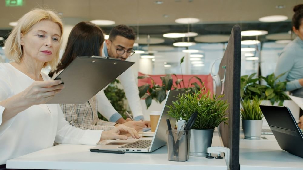 Team working in an office